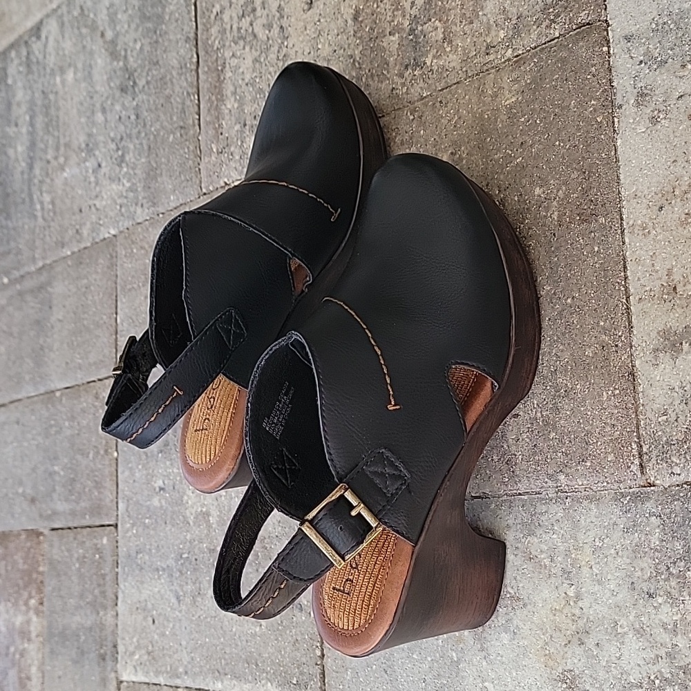 BOC Ceclia Black Heeled Clogs Sz 8 - Picture 4 of 14